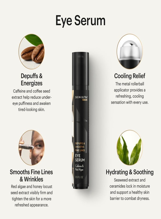 MANSCAPED® Skin Ultra™ Eye Serum - Fast-Acting Formula with Caffeine, Red Algae & Ceramides to help Depuff & Hydrate Skin, Cooling Rollerball Applicator, Fragrance-Free, 0.5 fl oz. - Image 2